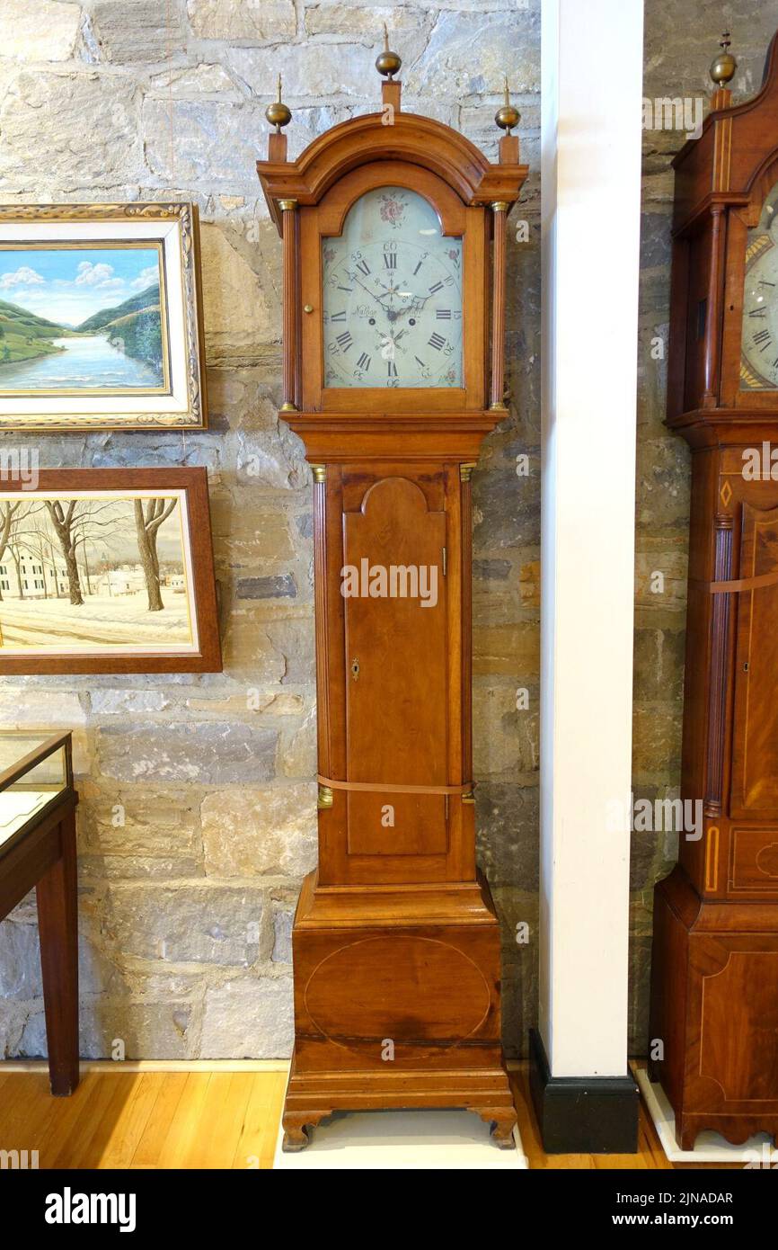 Tall case clock, movement by Nathan Hale (1771 Stock Photo Alamy