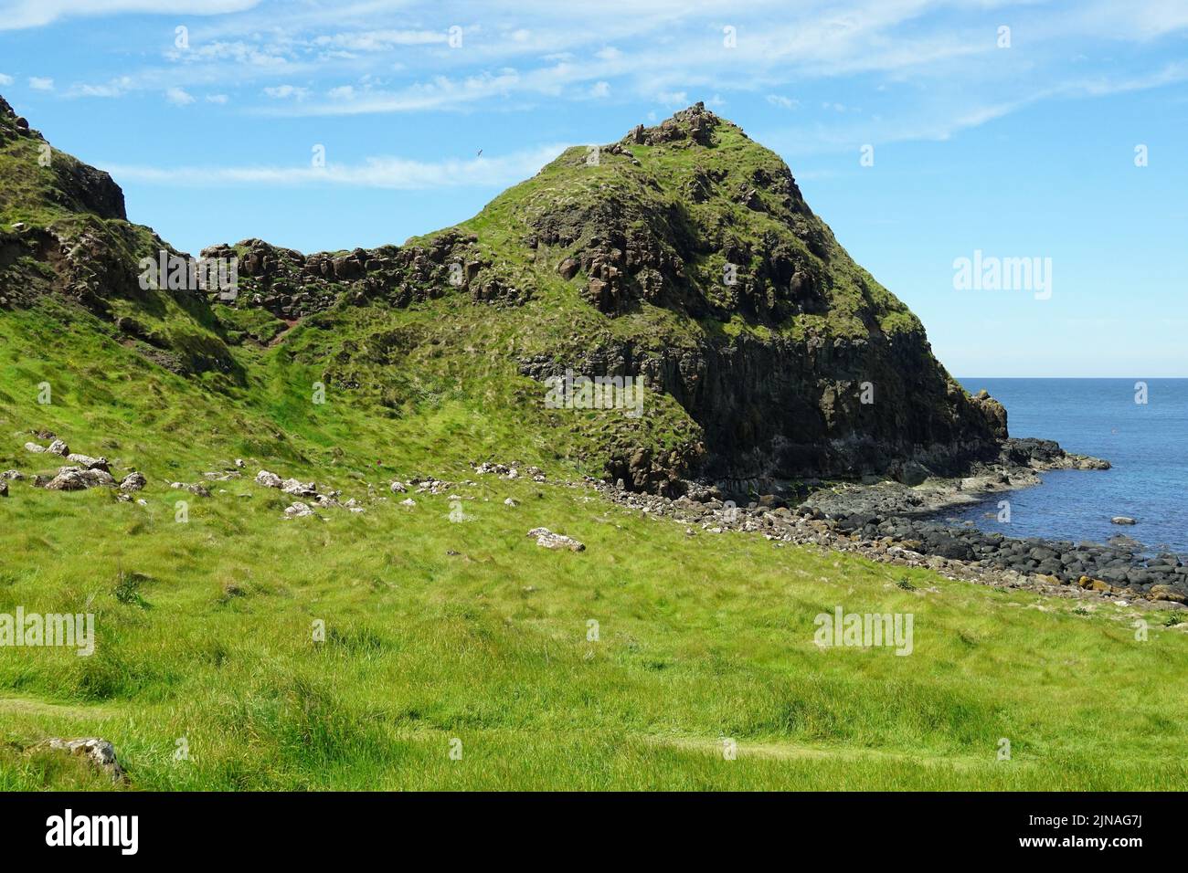landscape, Giant's Causeway, national nature reserve, County Antrim, Northern Ireland, Tuaisceart Éireann, United Kingdom, Europe Stock Photo