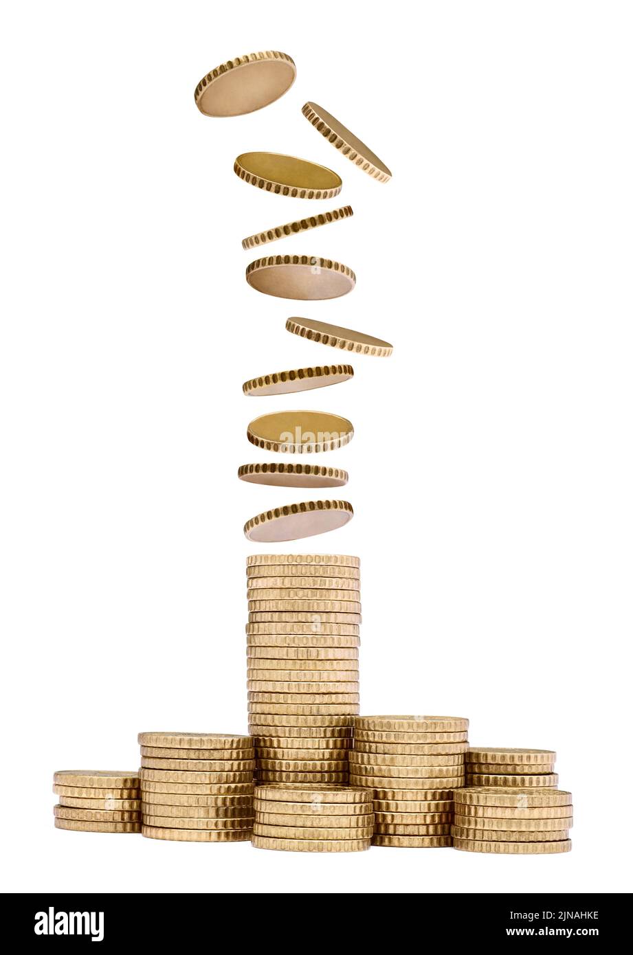 Tax money coins icon Cut Out Stock Images & Pictures - Alamy