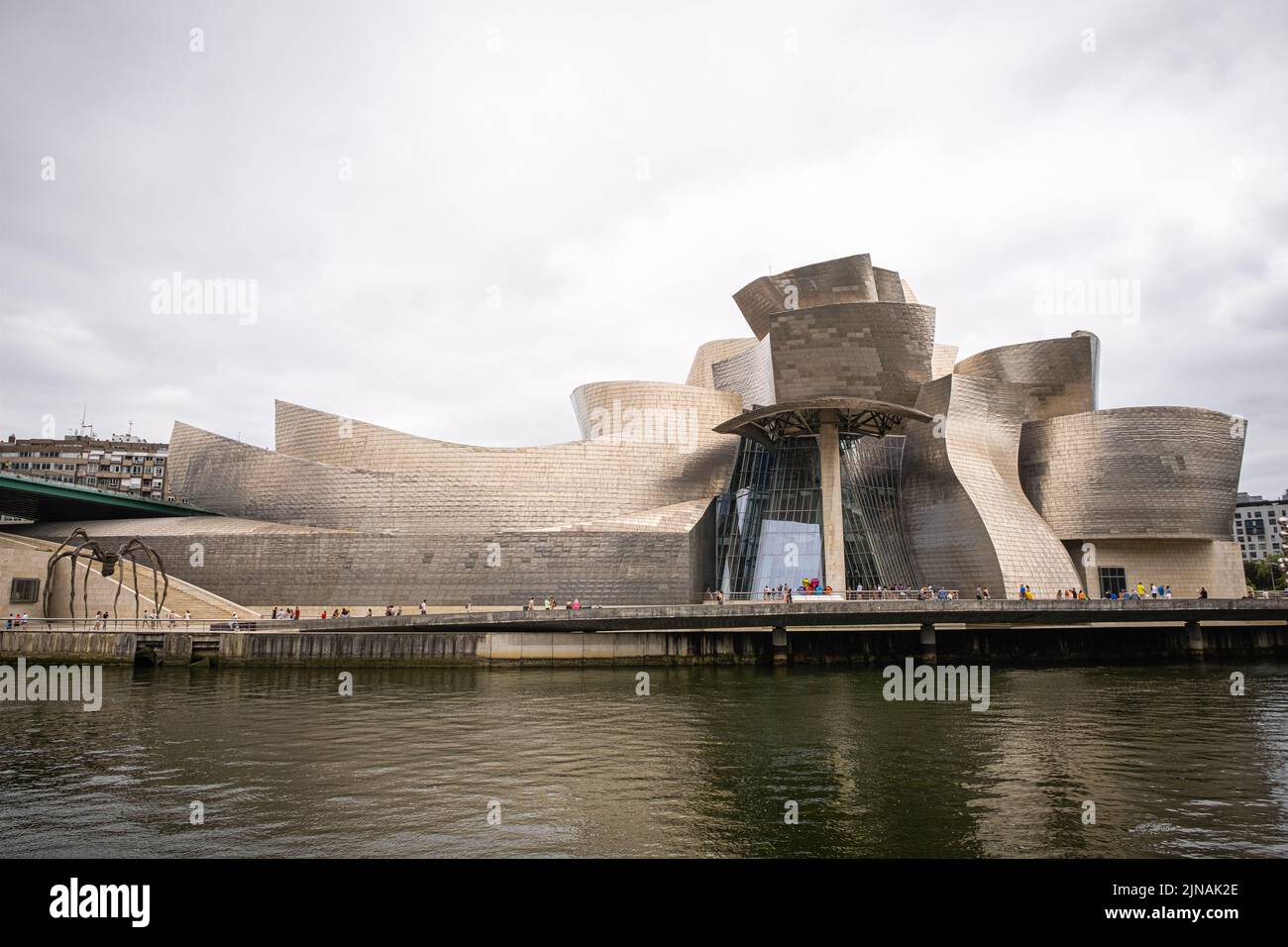 Exterior of Guggenheim Museum in Bilbao, Spain Stock Photo