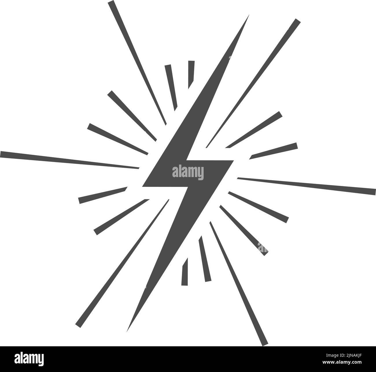 Flash icon. Black lightning bolt. Thunderstorm symbol Stock Vector 