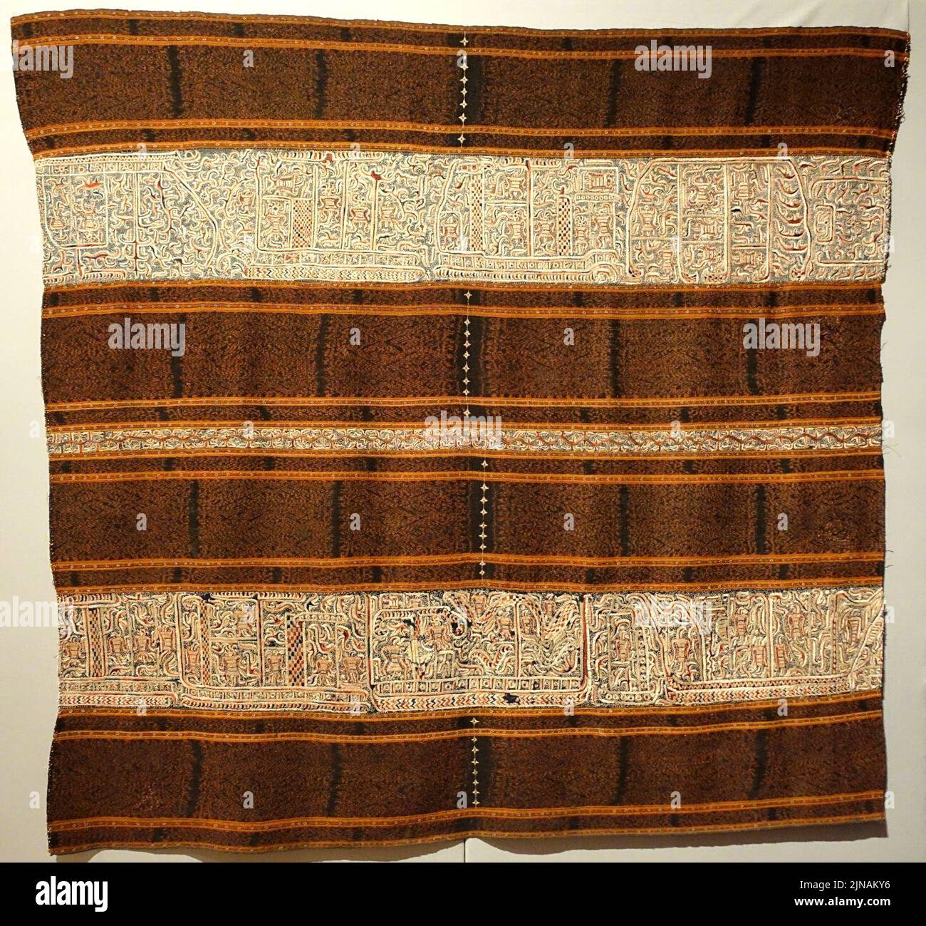 Tapis (hip wrapper), Paminggir people, Indonesia, Sumatra, Lampung, the Kaliande Peninsula, 19th century AD, cotton Stock Photo