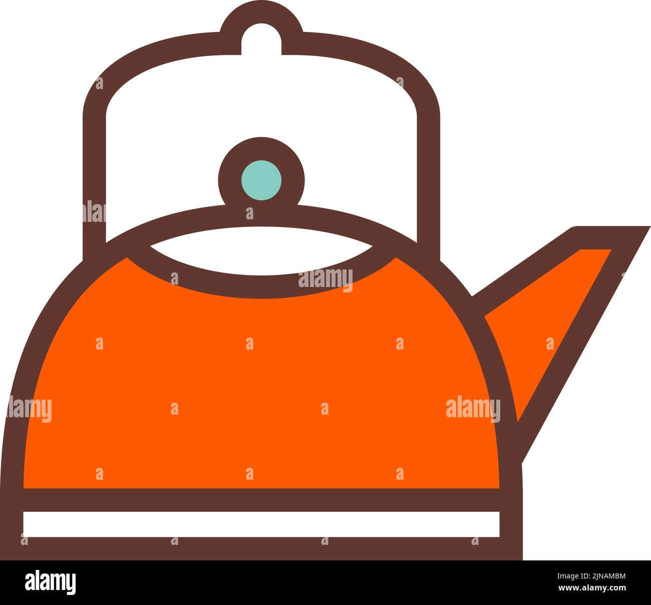 Kettle icon. Red teapot. Boiling water symbol Stock Vector Image & Art