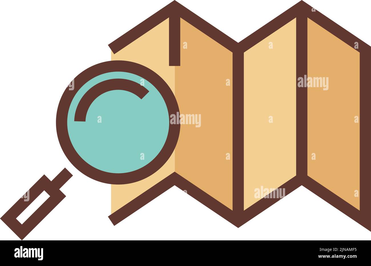 Map With Magnifying Glass Location Search Line Icon Stock Vector Image And Art Alamy 7902