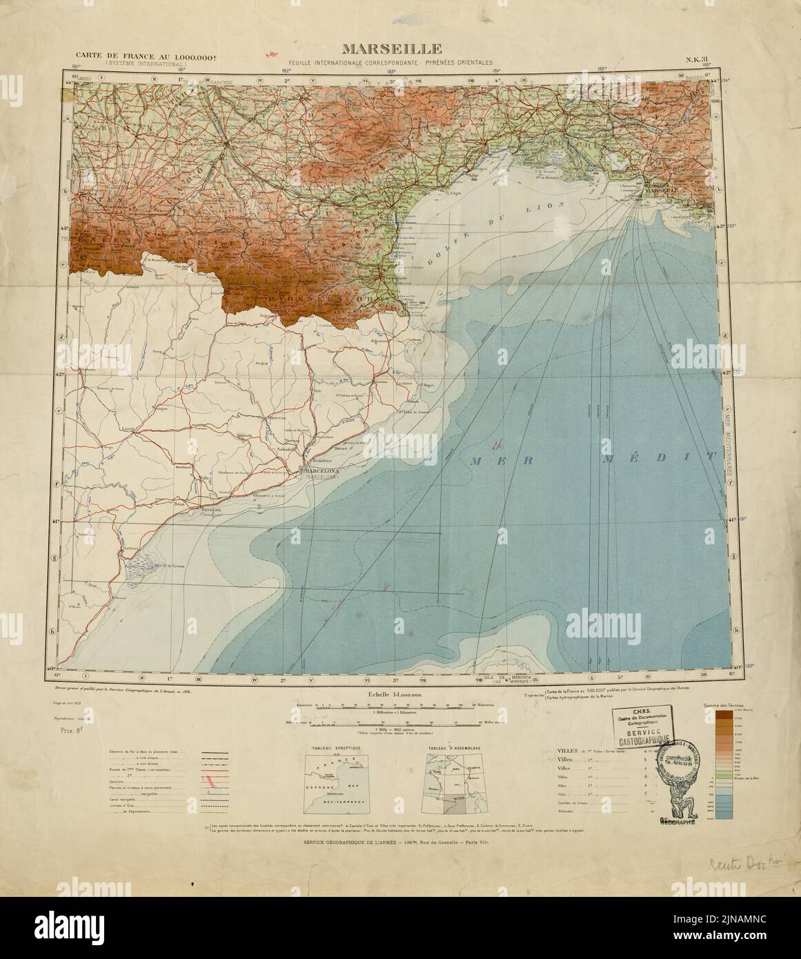 France Map, Map of France, France Plan, Old France Map, Retro France Map, Vintage France Map, France Poster, Old Europe Map, Vintage Europe Map Stock Photo