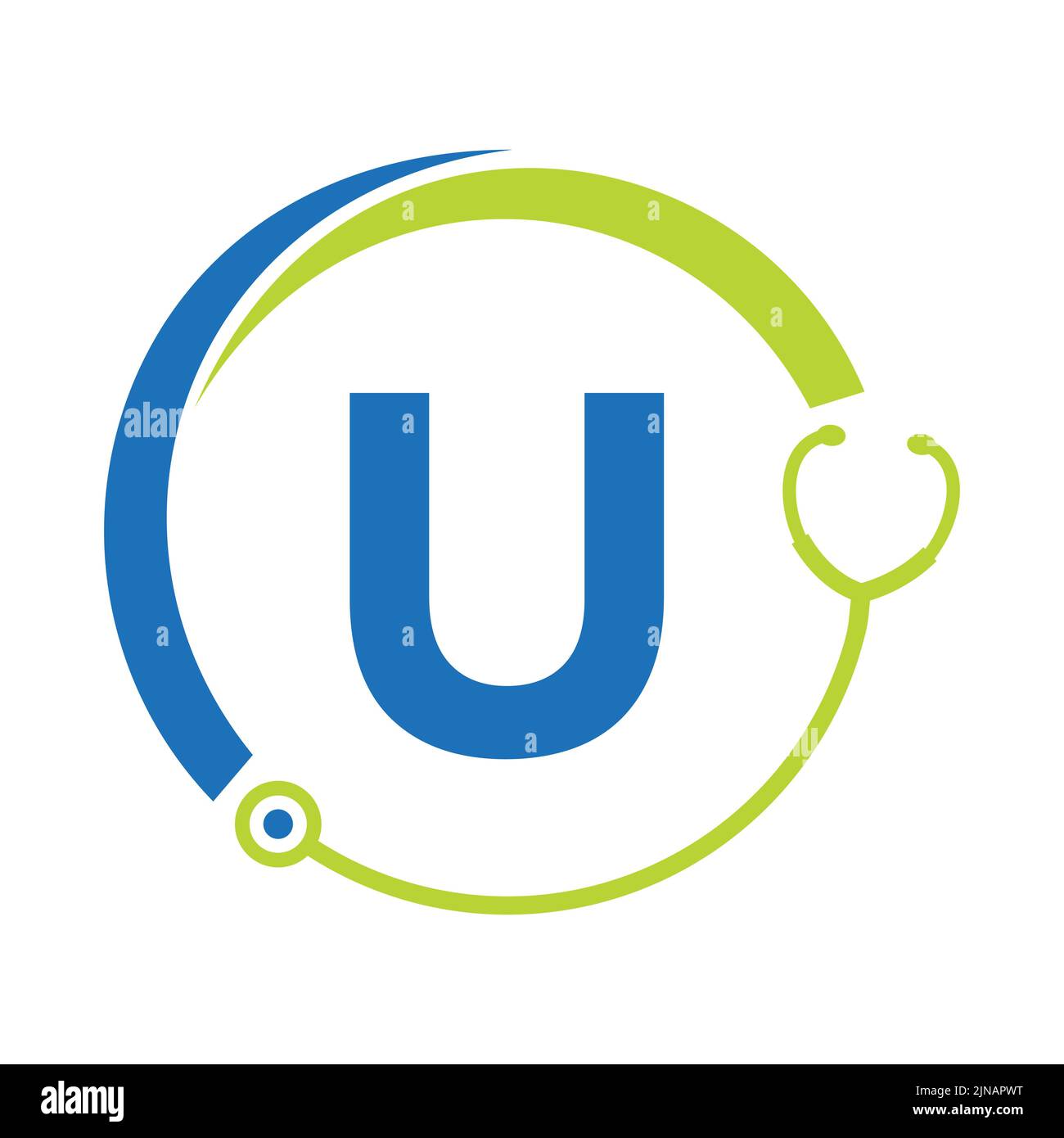 Healthcare Symbol Doctor and Medical Logo on Letter U Template. Doctors