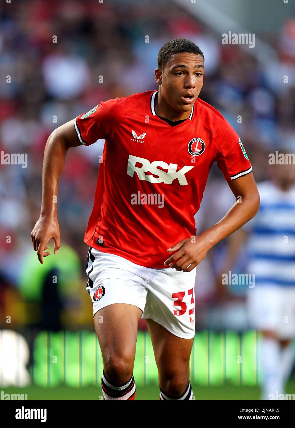 Charlton Athletic's Miles Leaburn during the Carabao Cup, first round match at The Valley, London. Picture date: Tuesday August 9, 2022. Stock Photo