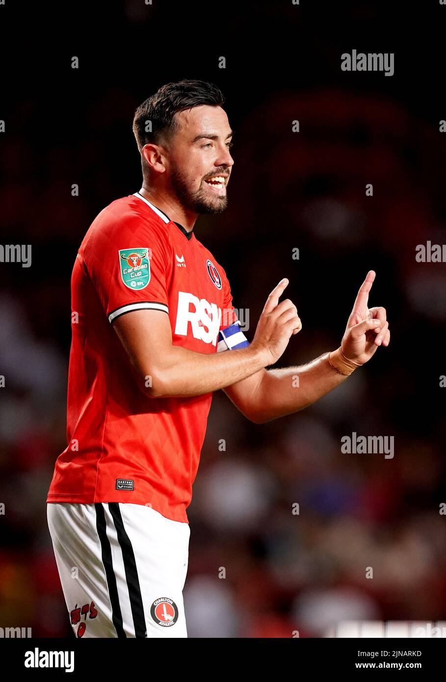 Charlton Athletic's Eoghan O'Connell during the Carabao Cup, first round match at The Valley, London. Picture date: Tuesday August 9, 2022. Stock Photo
