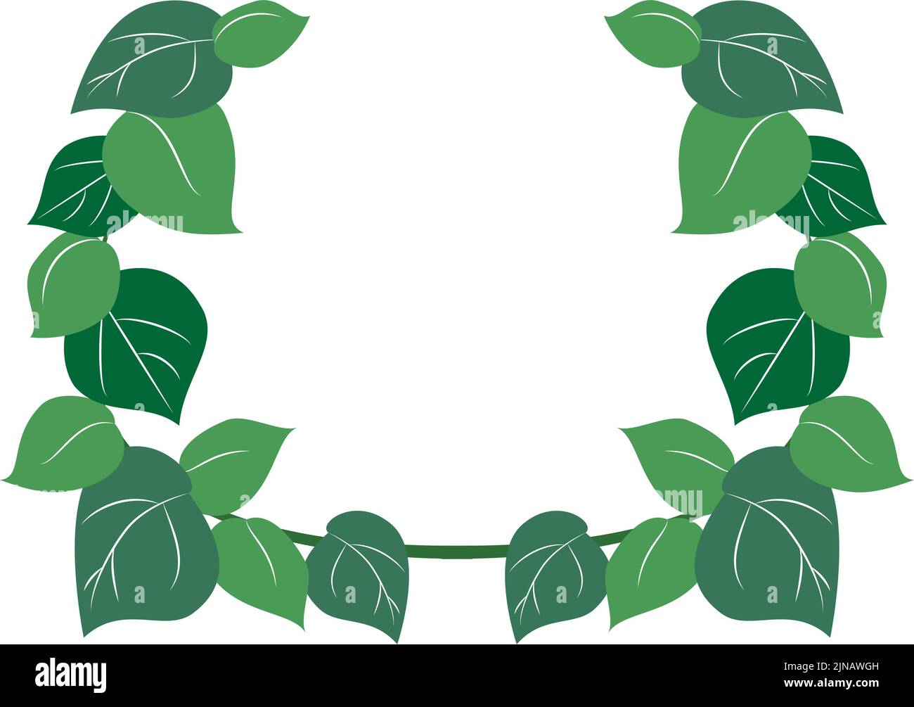 Green leaf frame material Stock Vector Image & Art - Alamy
