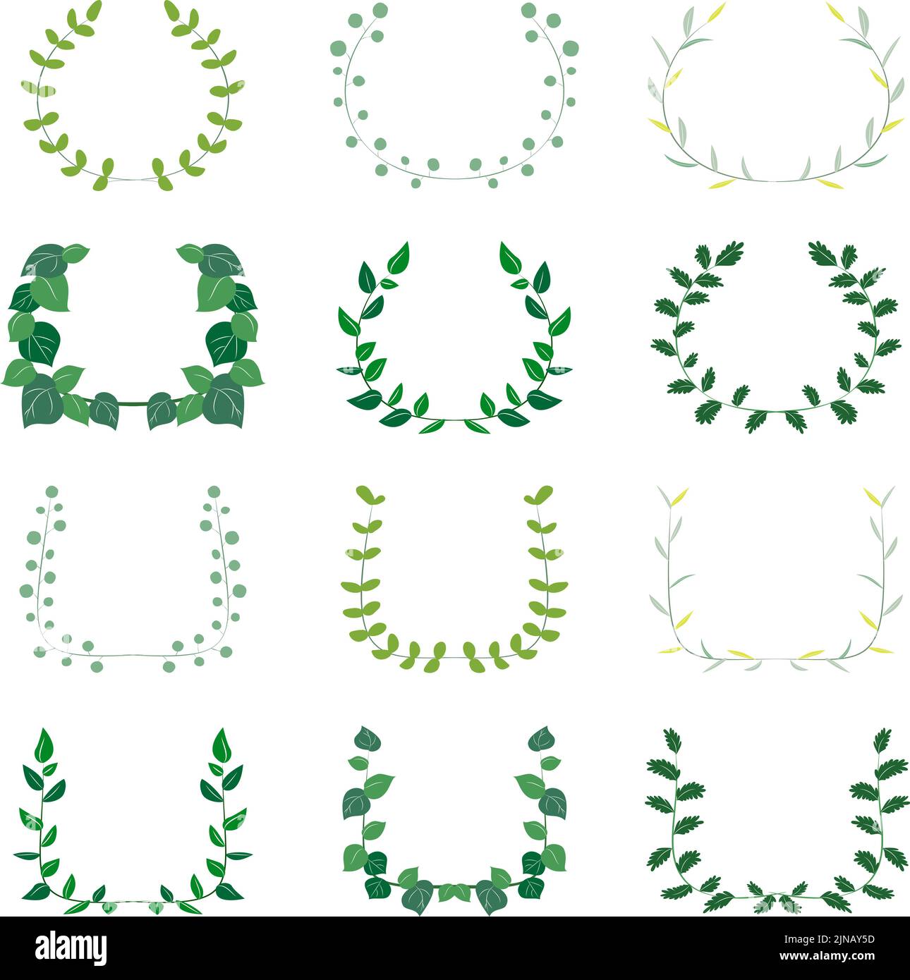 Green leaf frame material Stock Vector Image & Art Alamy