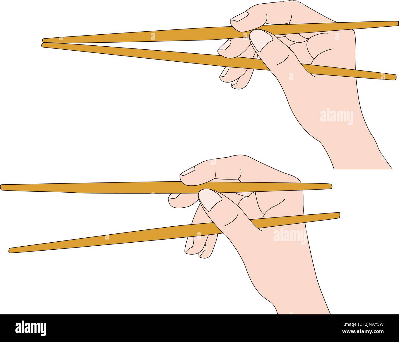 Illustration of how to use chopsticks Stock Vector Image & Art Alamy