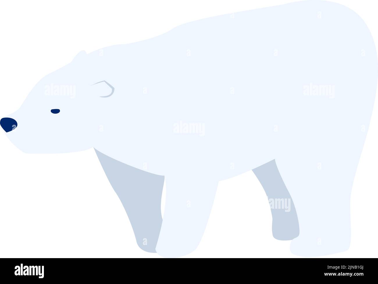 Simple illustration of a walking polar bear Stock Vector