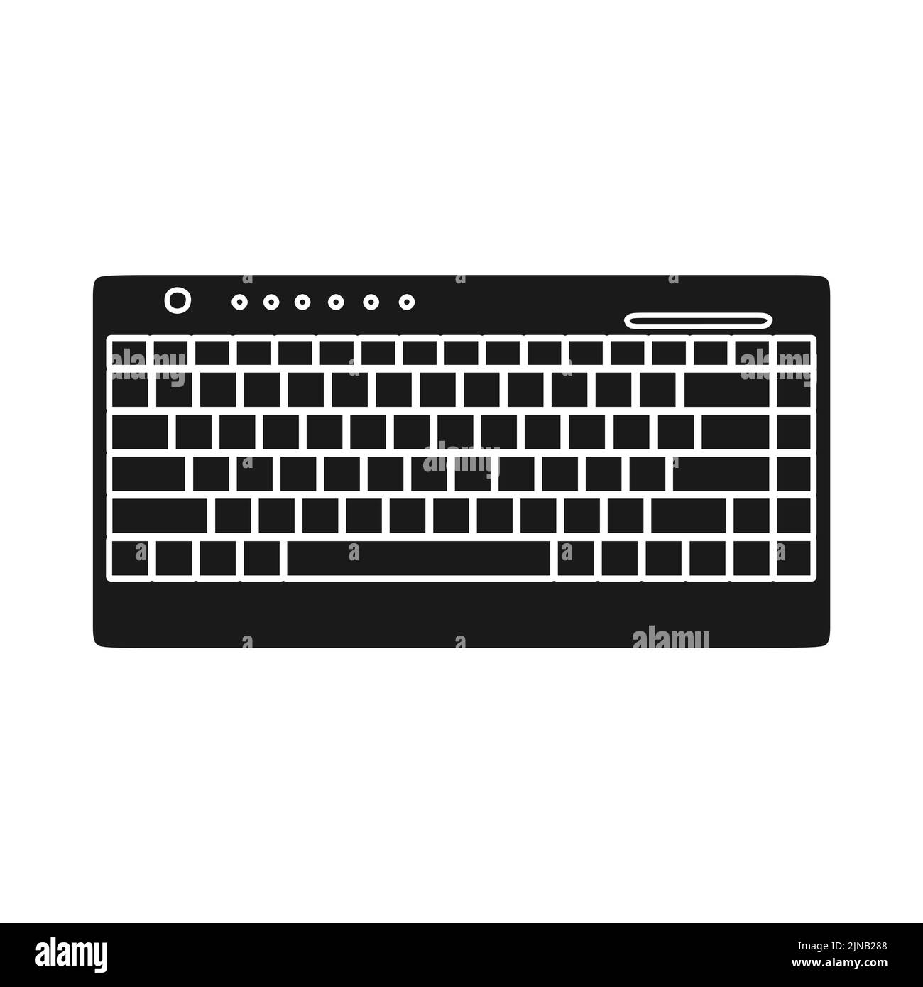 Computer keyboard technology vector illustration equipment solid black