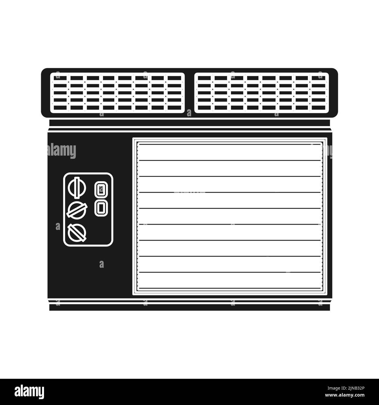 Air conditioner climate vector icon solid black. Symbol temperature