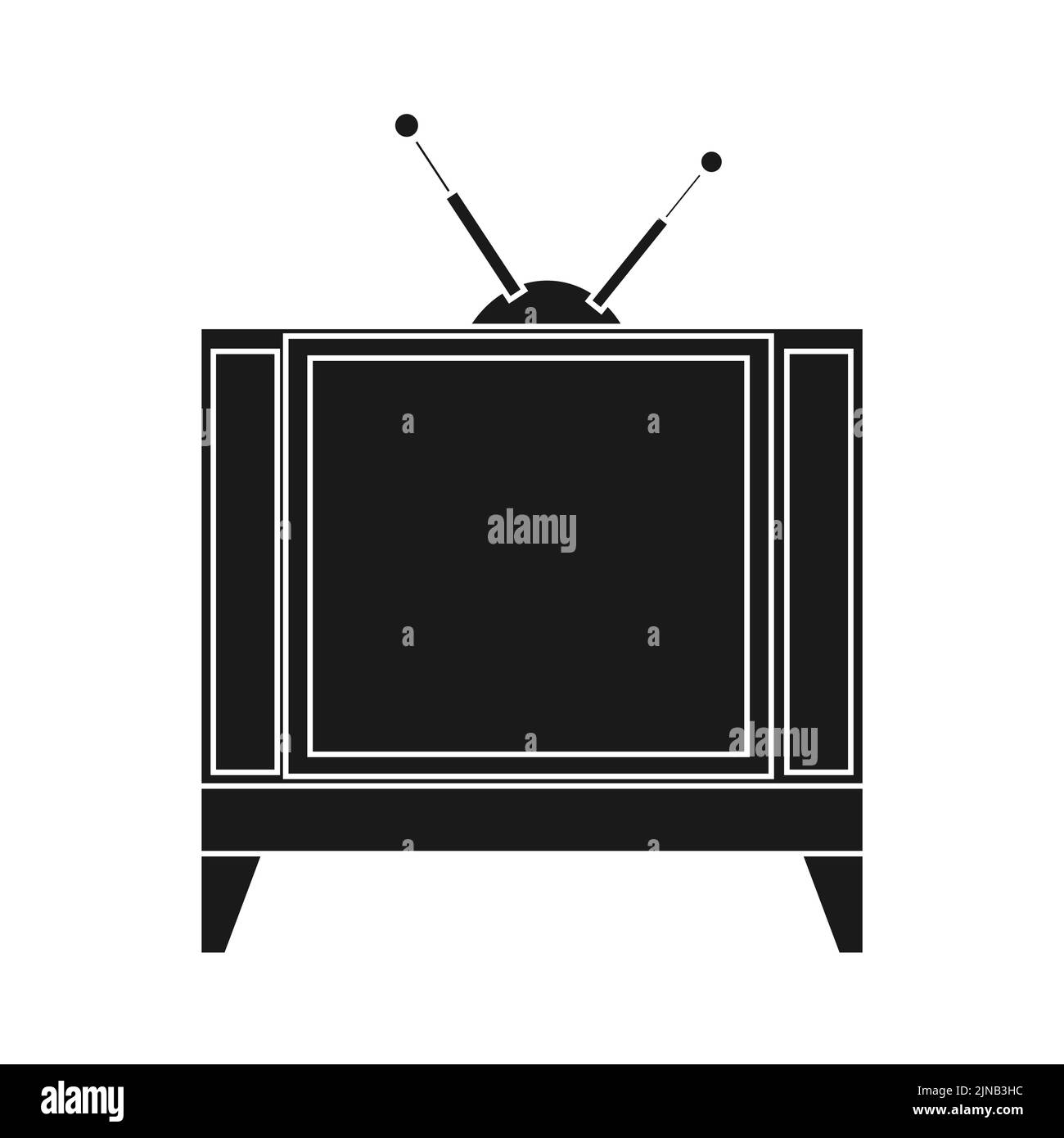 TV technology screen television vector illustration icon solid black