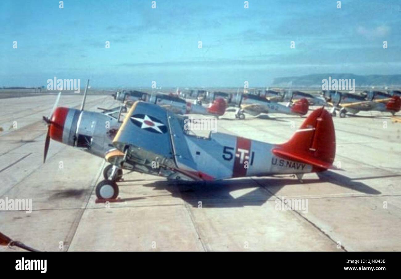 TBD-1 Devastator of VT-5 at NAS North Island c1939 Stock Photo