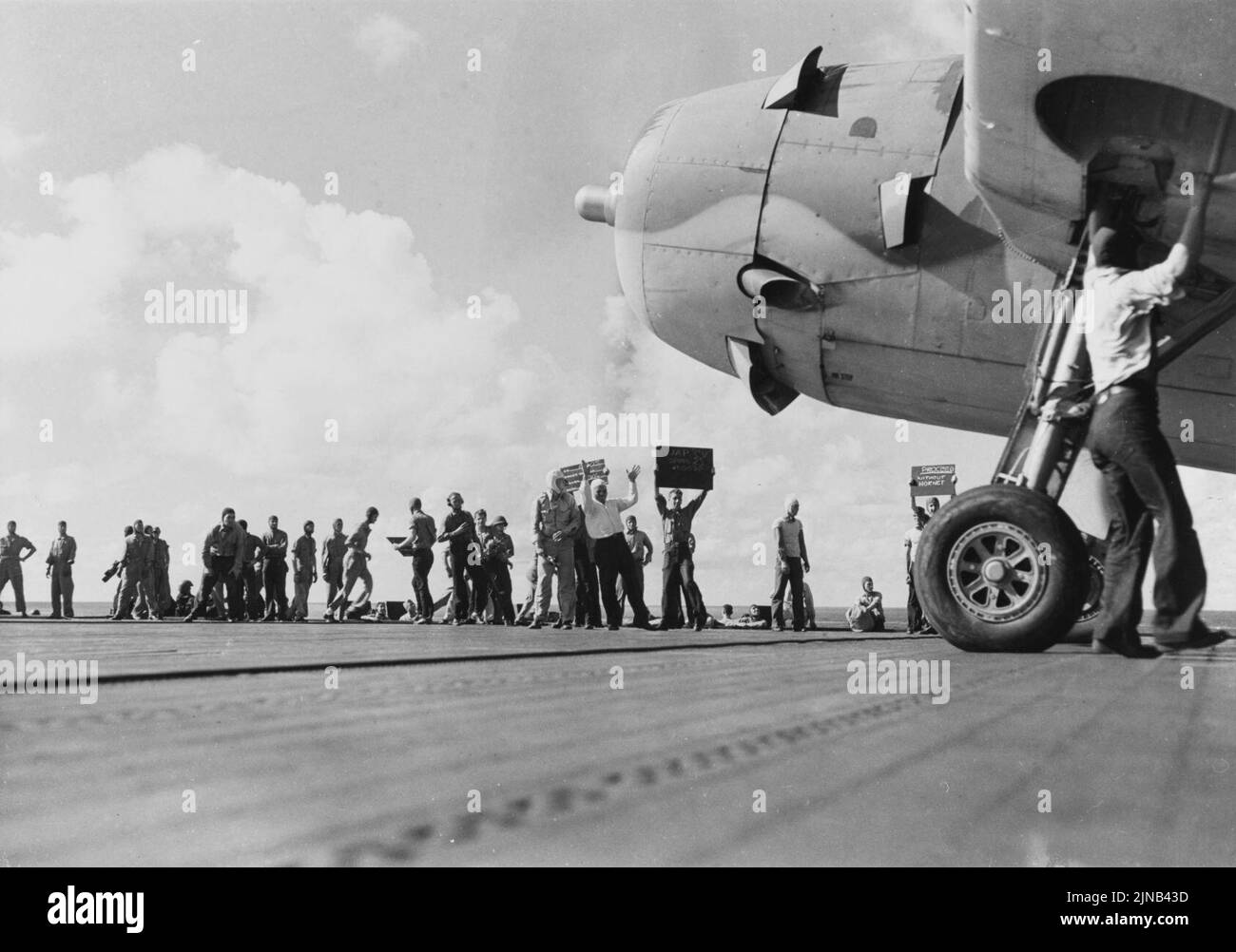 TBF-1 of VT-10 launches from USS Enterprise (CV-6) during Battle of ...