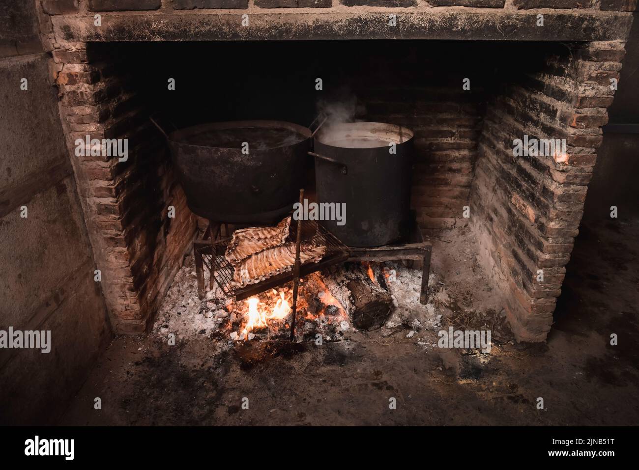 Roasted Crispy Ribs, traditional Argentinian barbecue Stock Photo - Alamy