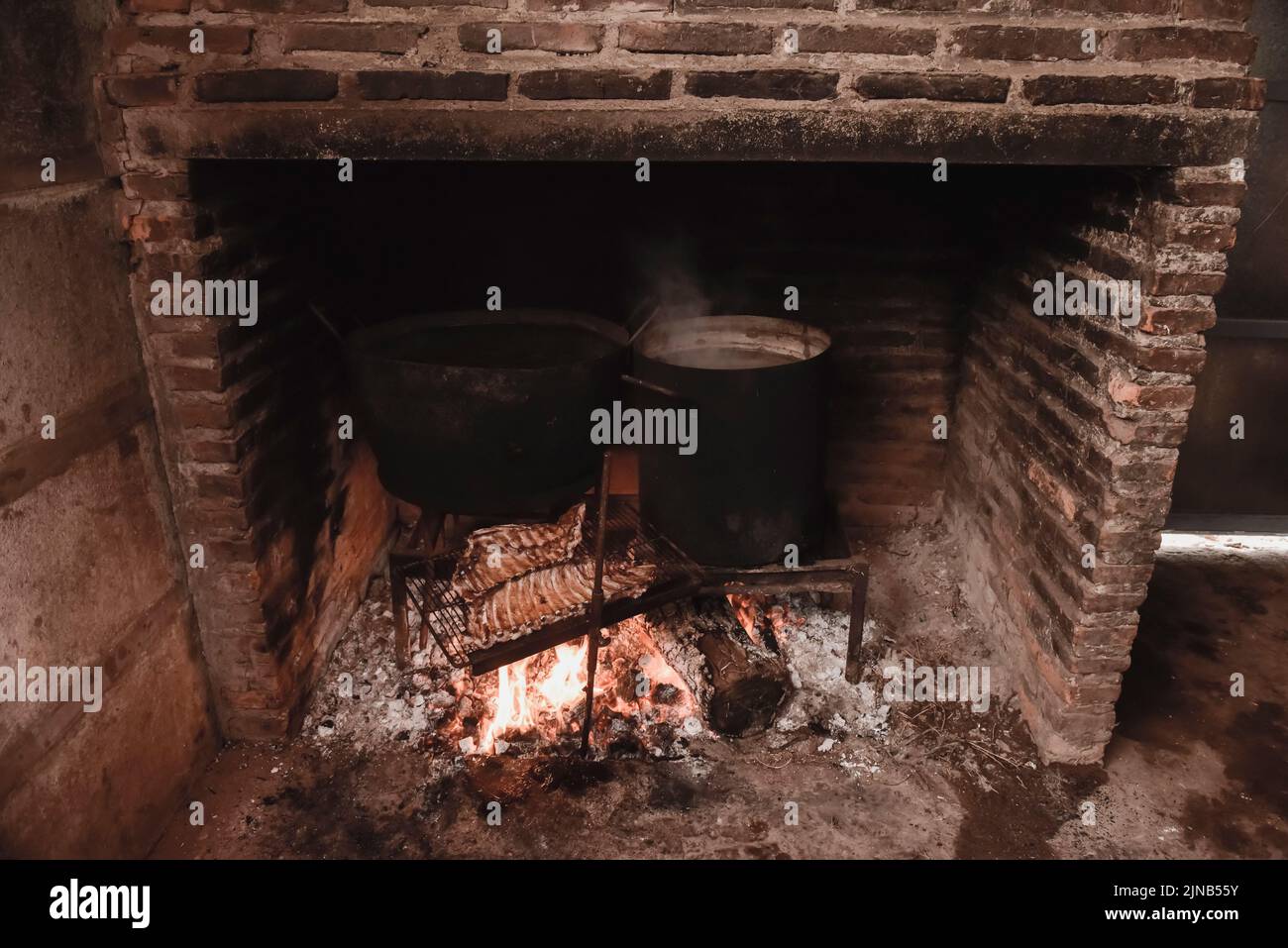 Roasted Crispy Ribs, traditional Argentinian barbecue Stock Photo - Alamy