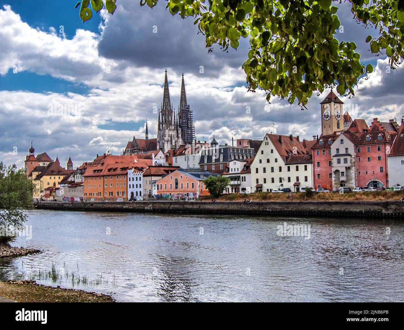 BAVARIA : River Danube through Regensburg Stock Photo - Alamy