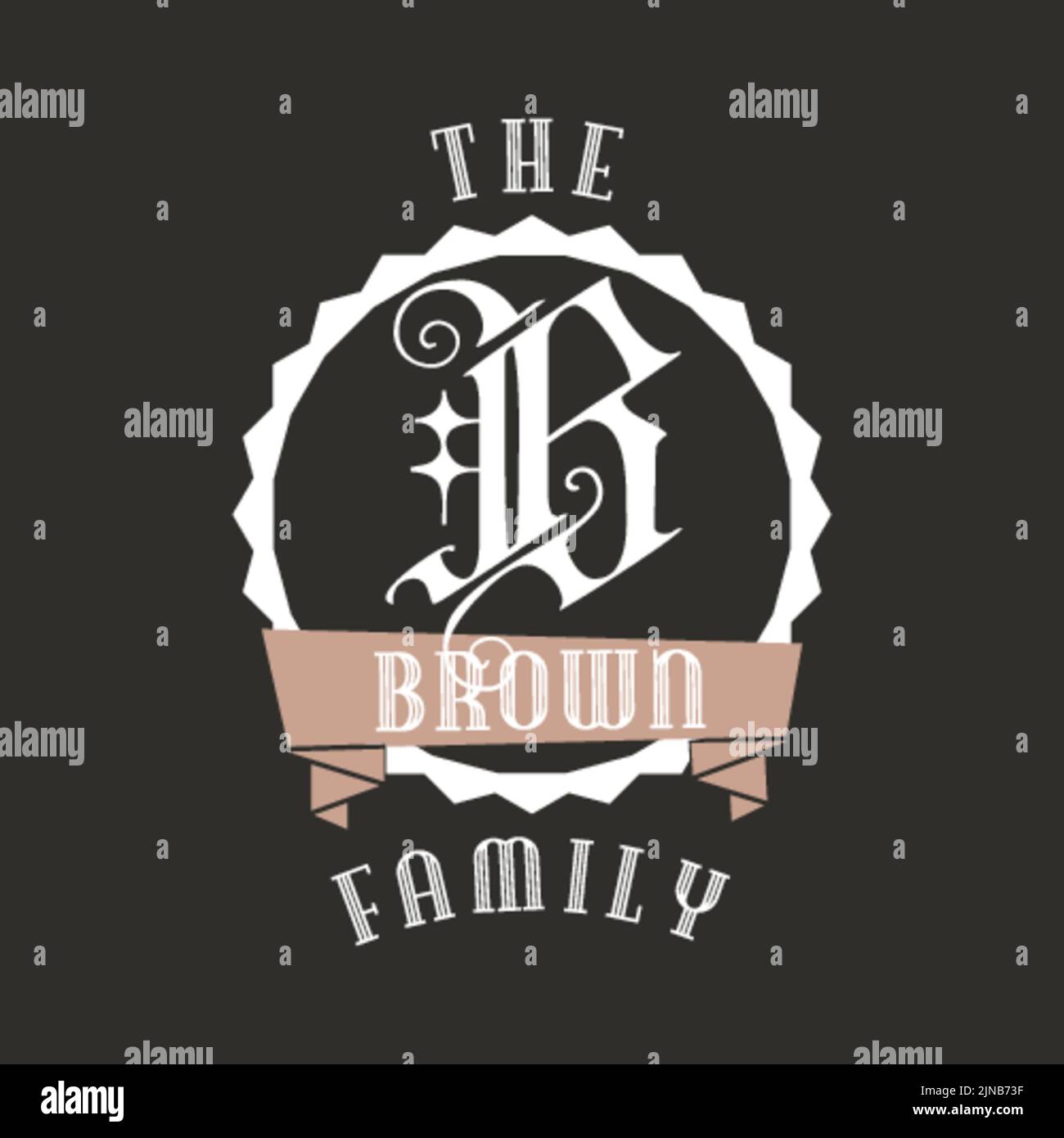 Monogram logo designs Classic monogram the brown family. Stylish
