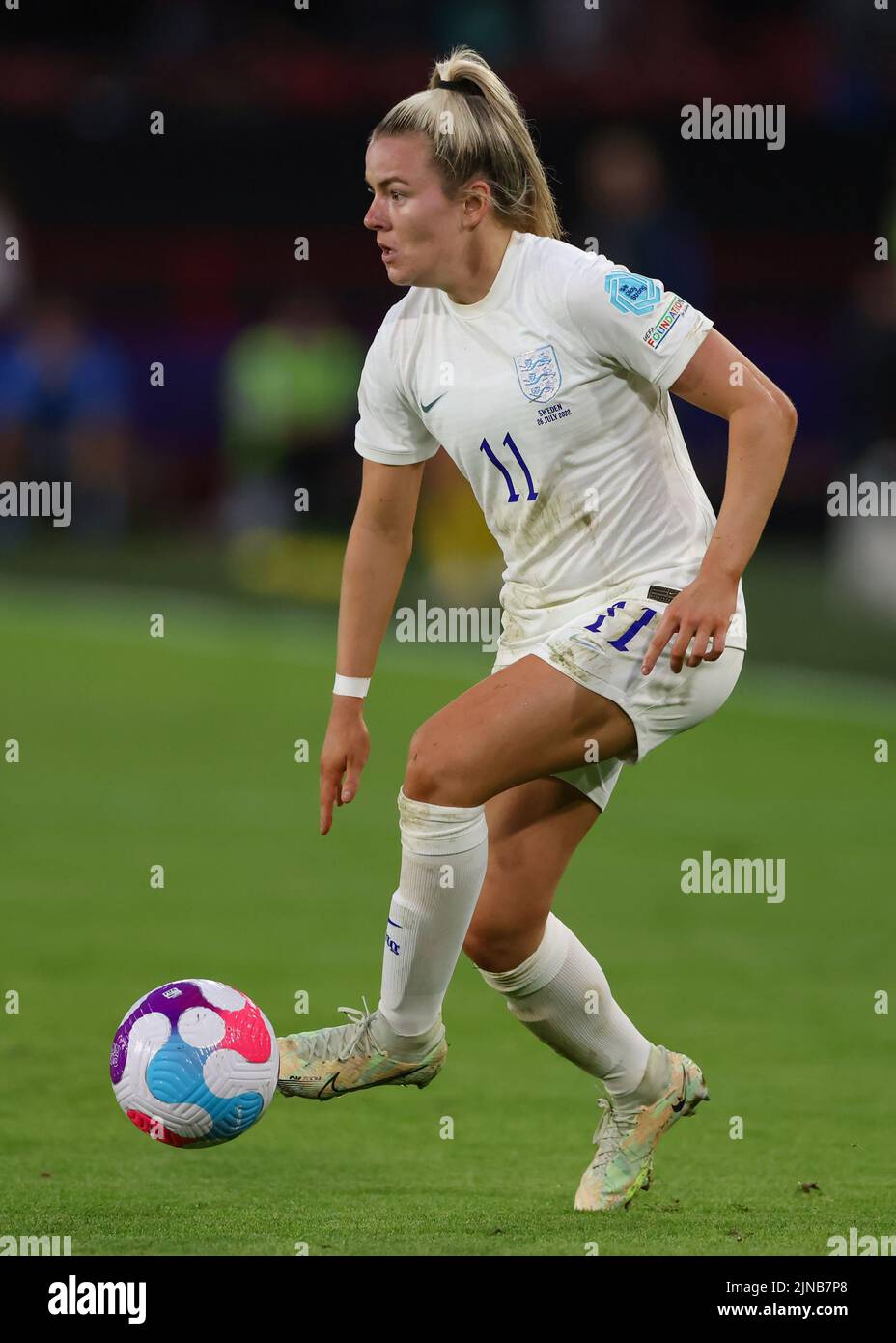 Sheffield, England, 26th July 2022. Lauren Hemp of England during the UEFA Women's European Championship 2022 match at Bramall Lane, Sheffield. Picture credit should read: Jonathan Moscrop / Sportimage Stock Photo