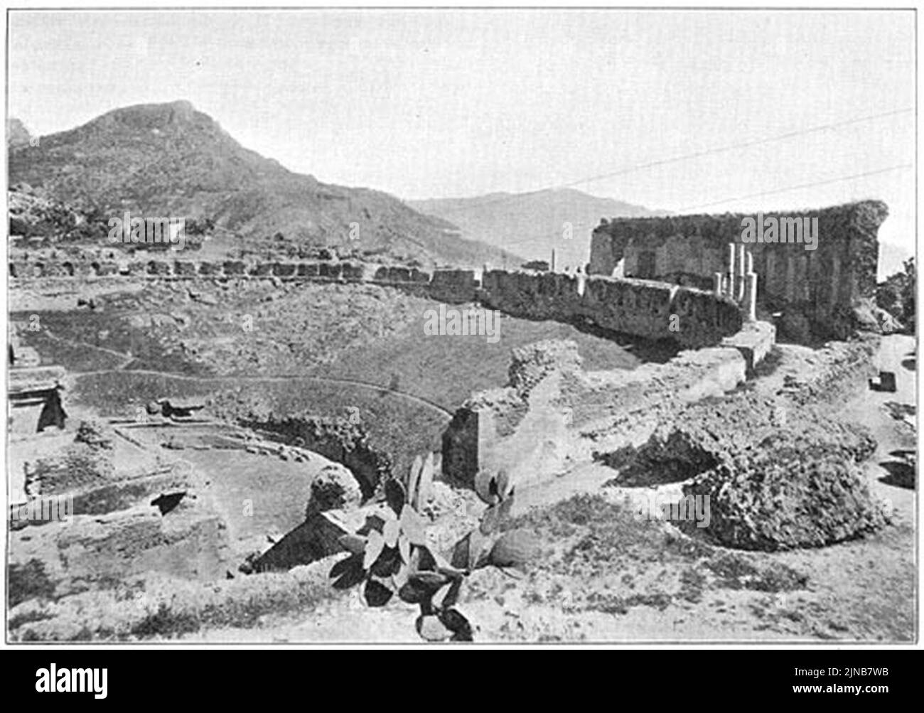 Teatro Greco - Taormina sideview (1906) Stock Photo