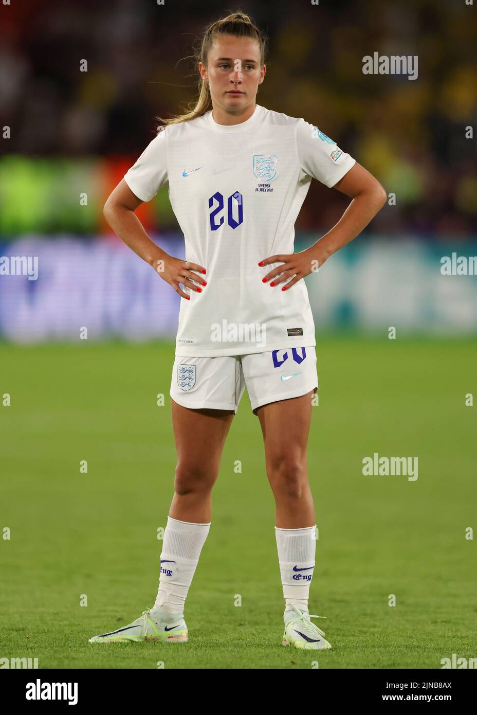 Sheffield, England, 26th July 2022. Ella Toone of England looks on during the UEFA Women's European Championship 2022 match at Bramall Lane, Sheffield. Picture credit should read: Jonathan Moscrop / Sportimage Stock Photo
