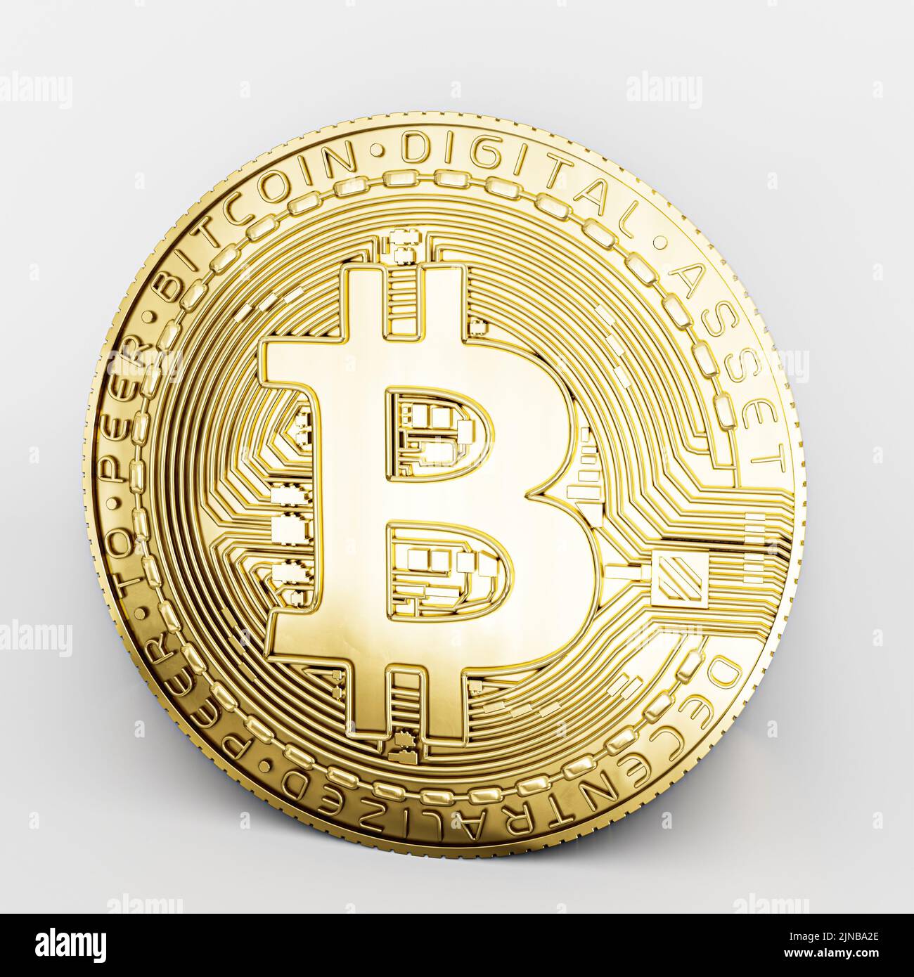 bitcoin isolated on white background 3d illustration Stock Photo - Alamy