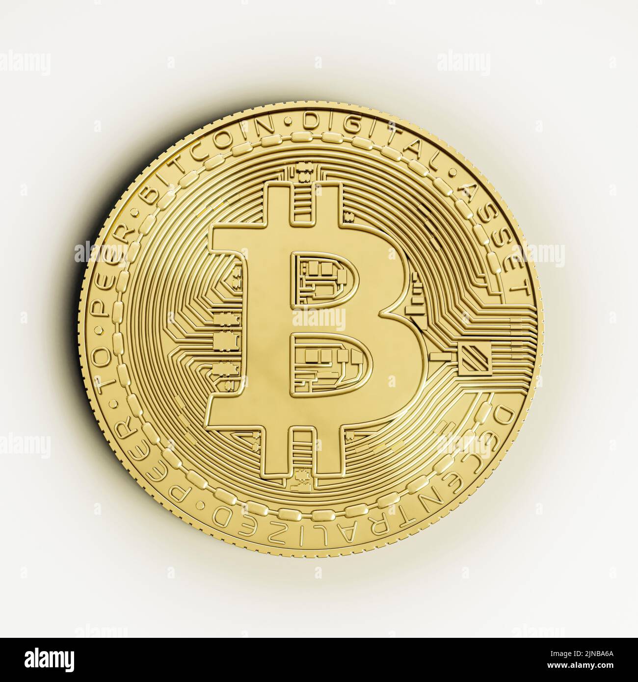 bitcoin isolated on white background 3d illustration Stock Photo - Alamy
