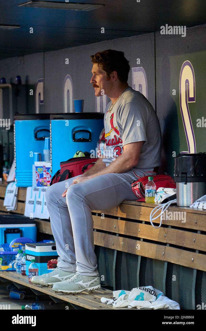 August 9 2022: Colorado right fielder Charlie Blackmon (19) runs the bases  during the game with Saint Louis Cardinals and Colorado Rockies held at  Coors Field in Denver Co. David Seelig/Cal Sport