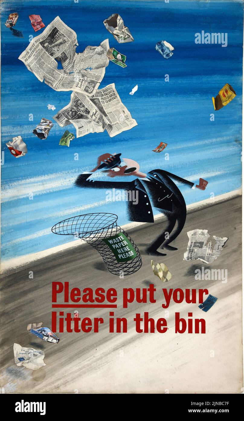 Please put your litter in the bin (1939-1946) British World War Ii era ...
