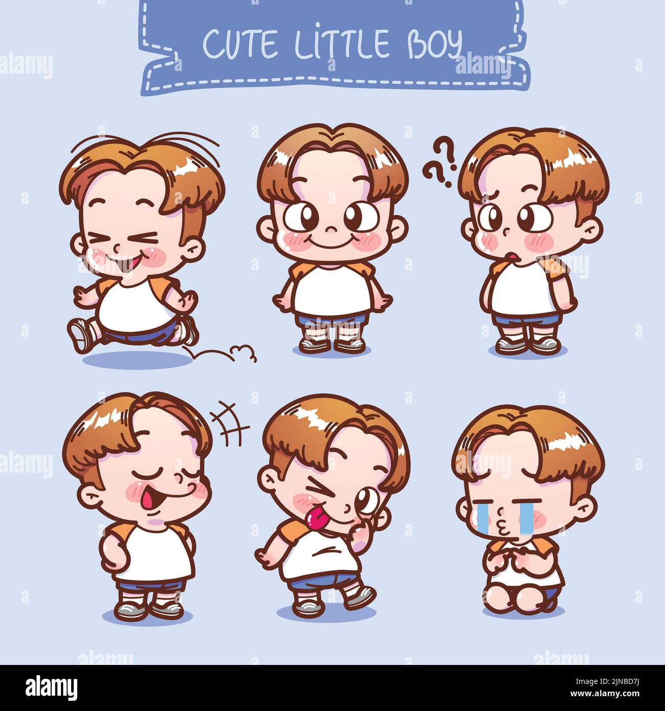 Cute Little Boy Collection Stock Vector Image & Art - Alamy