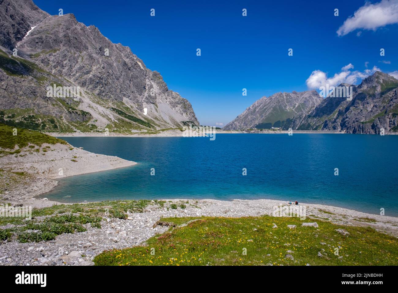 wonderful landscapes at the Luenersee in Vorarlberg, Austria Stock Photo