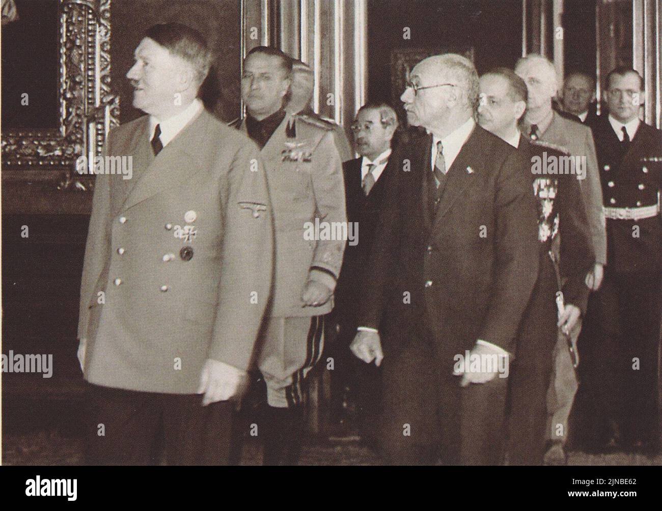 Teleki & Hitler Tripartite-pact Stock Photo