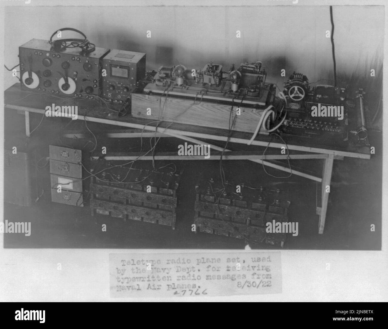 Teletype radio plane set, used by Navy Dept., to receive typewritten