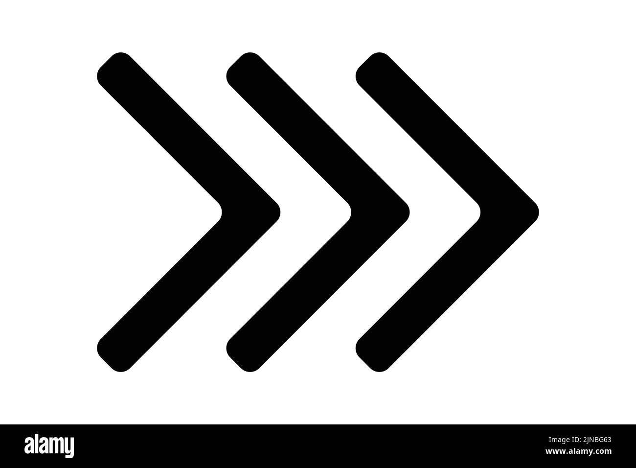 Fast forward play 3 arrows symbol sign icon - vector illustration Stock Vector