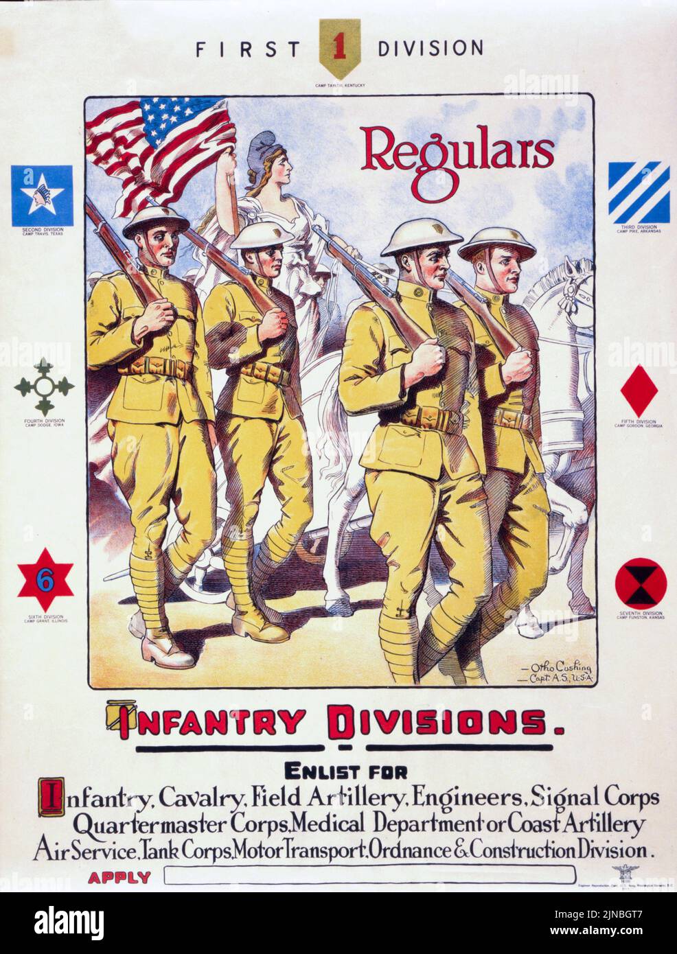 First division, regulars Infantry divisions Enlist for infantry