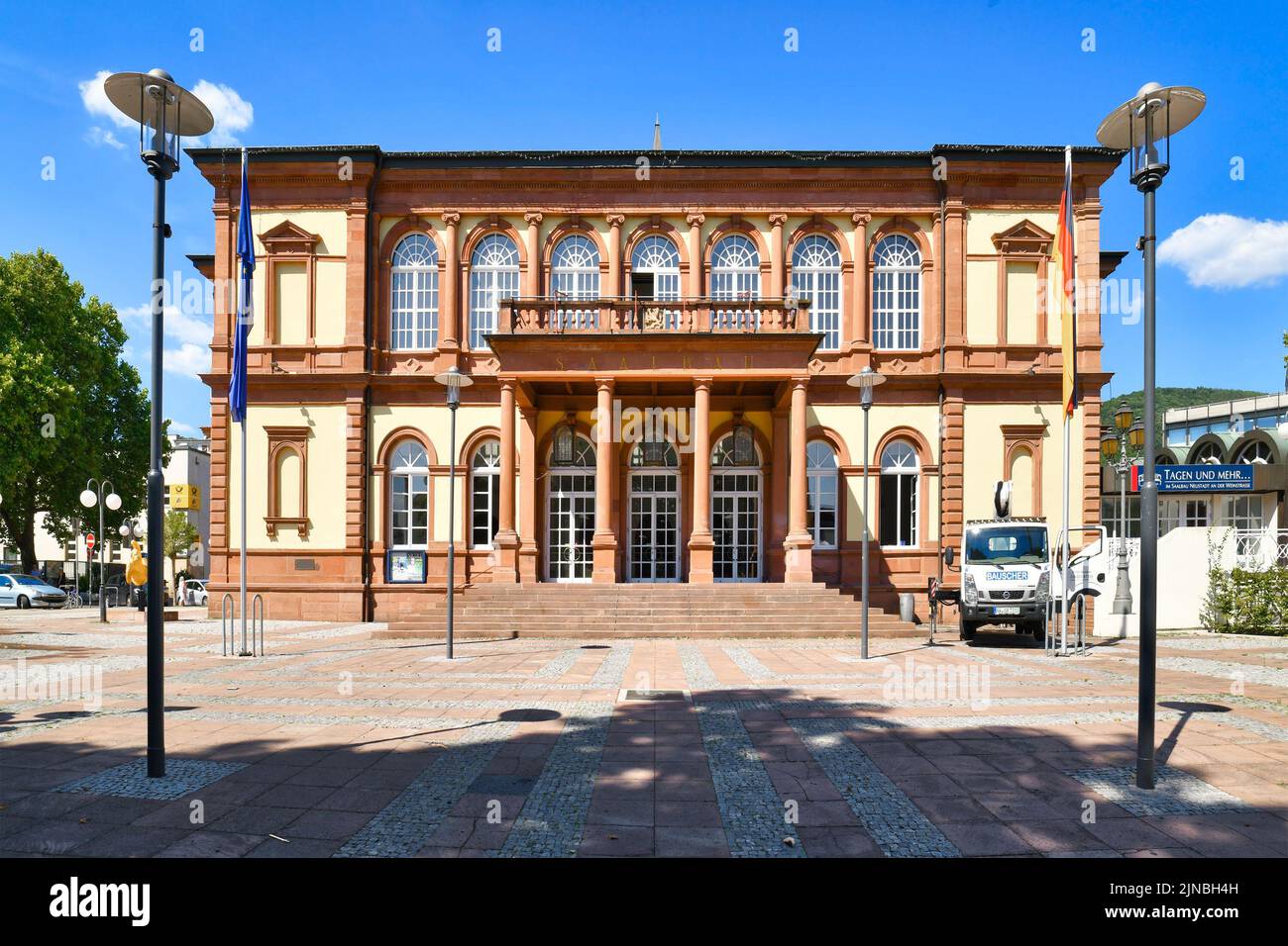 Neustadt an der Weinstrasse, Germany - August 2022: Saalbau, a multifunctional event and congress center used for cultural events Stock Photo