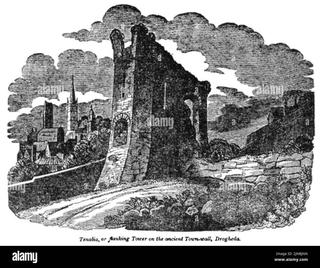 Tenalia, or flanking tower on the ancient walls, Drogheda Stock Photo