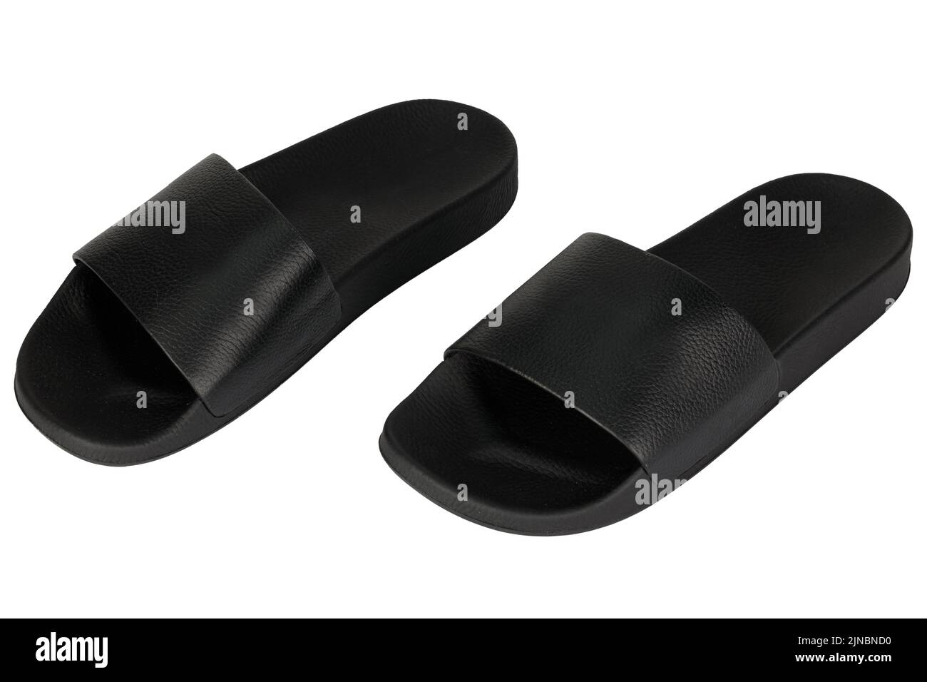 A black rubber slides isolated on white background Stock Photo Alamy