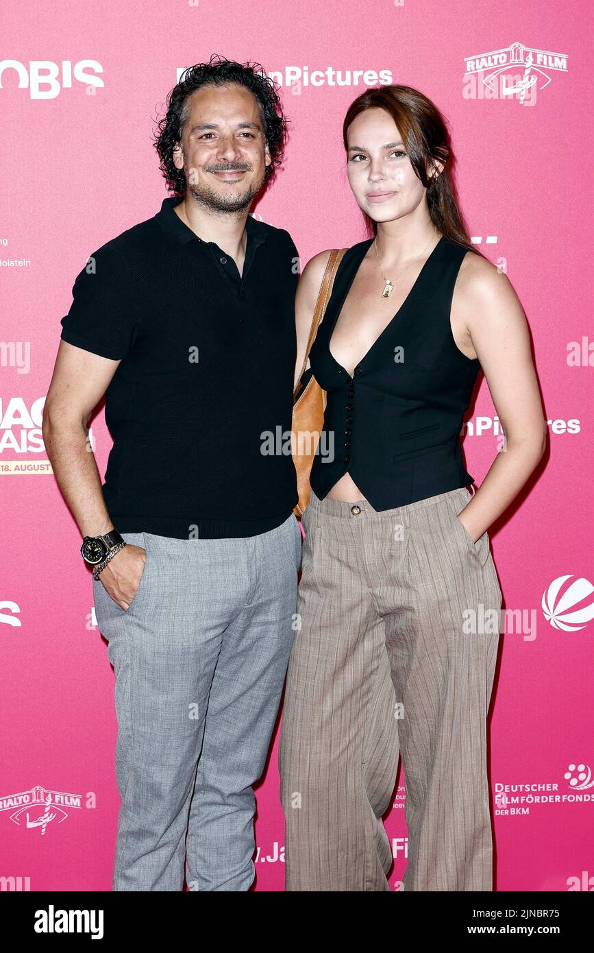 Berlin, Germany. 10th Aug, 2022. Actors Erkan Hadschar and Nina Hut on the red carpet before the premiere of the film 'Hunting Season'. Credit: Carsten Koall/dpa/Alamy Live News Stock Photo