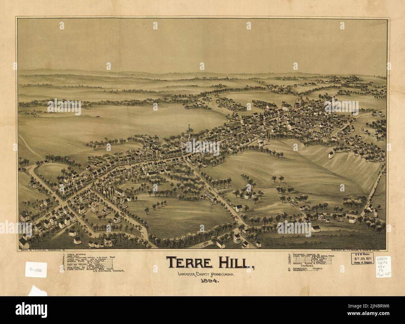 Terre Hill, Lancaster County, Pennsylvania 1894 Stock Photo Alamy
