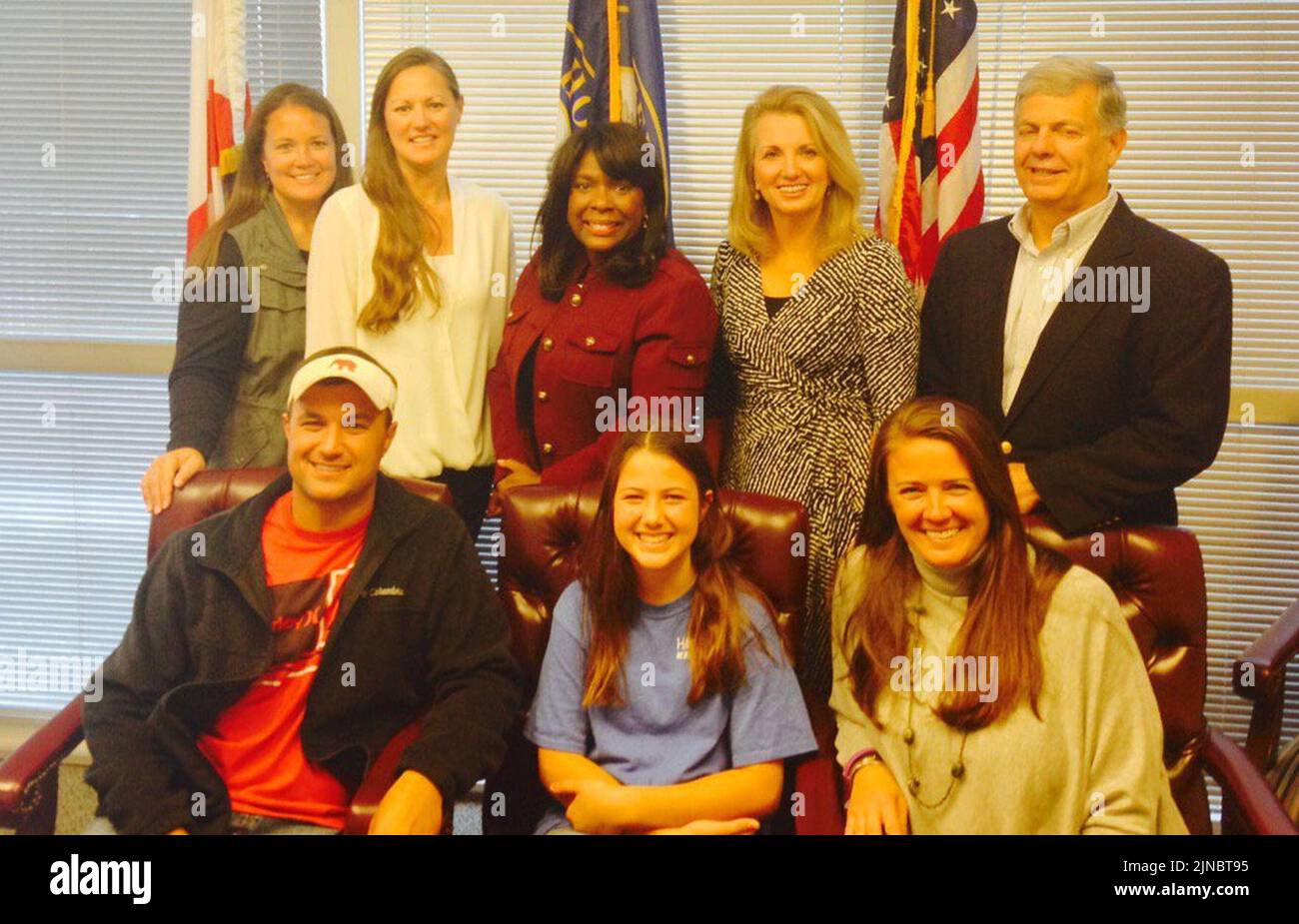 Terri Sewell with representatives of the Juvenile Diabetes Research Foundation of Alabama in 2016 Stock Photo