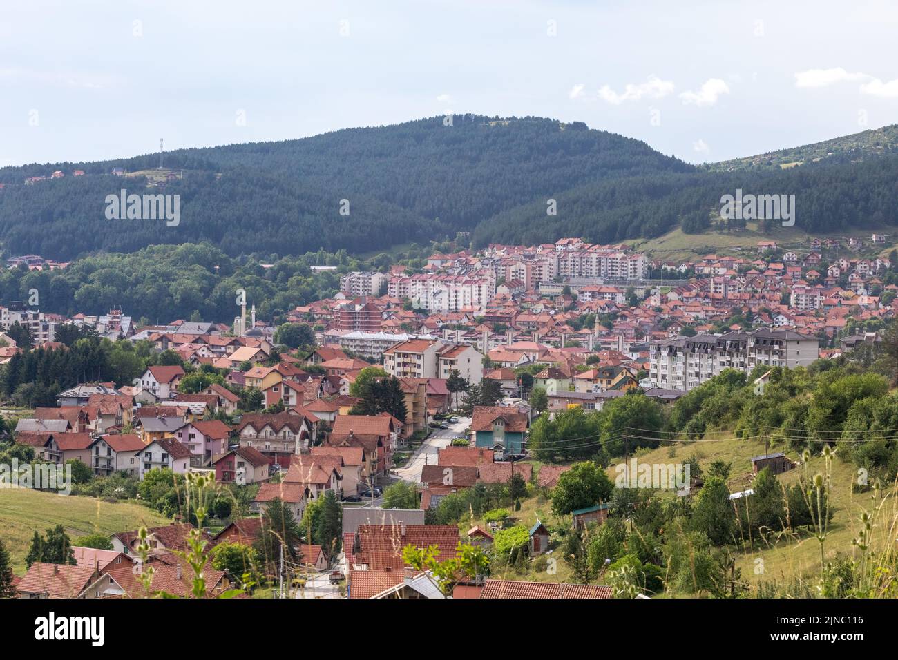 Panorama of Pljevlja city, town and city municipality in Northern ...