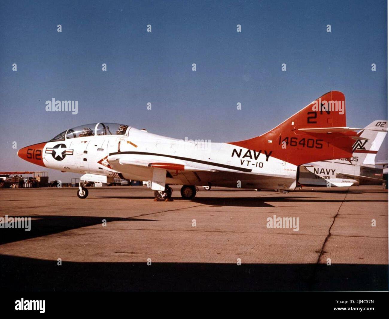 TF-9J Cougar of VT-10 at NAS Miramar 1973 Stock Photo