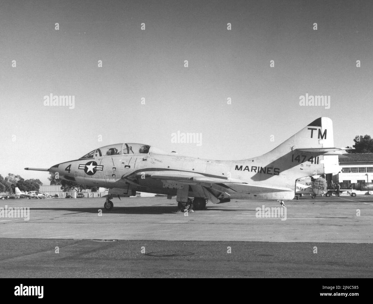 TF-9J Cougar of H&MS-11 at NAS North Island 1967 Stock Photo