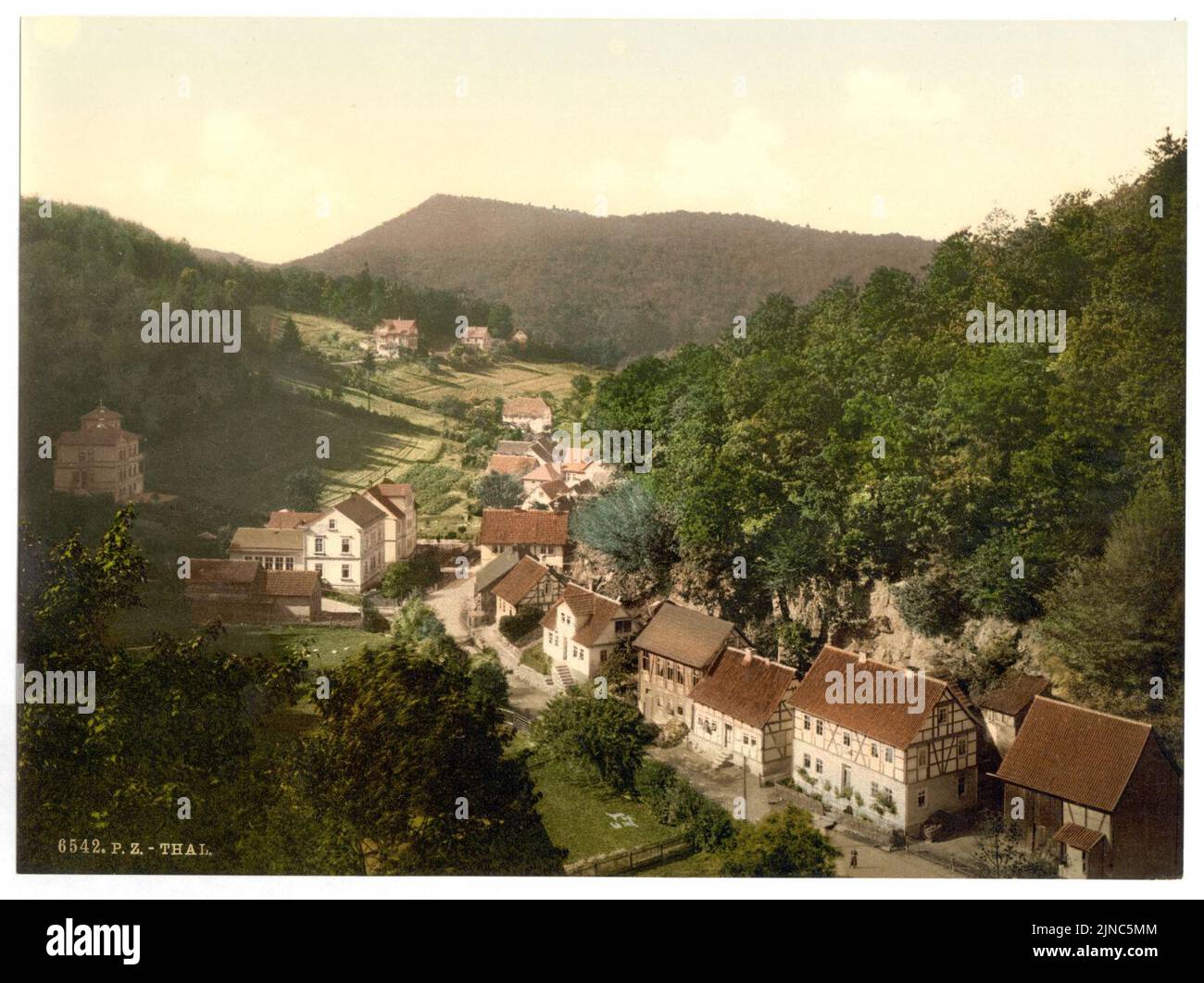Thal, from Aussichtstemple, Thuringia, Germany Stock Photo Alamy