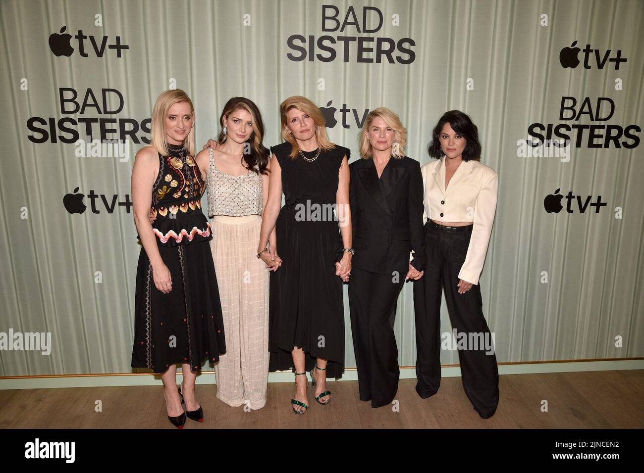 New York, NY, USA. 10th Aug, 2022. Anne Marie Duff, Eve Hewson, Sharon Horgan, Eva Birthistle, Sarah Greene at arrivals for BAD SISTERS Series Premiere on Apple TV, The Whitby Hotel, New York, NY August 10, 2022. Credit: Kristin Callahan/Everett Collection/Alamy Live News Stock Photo