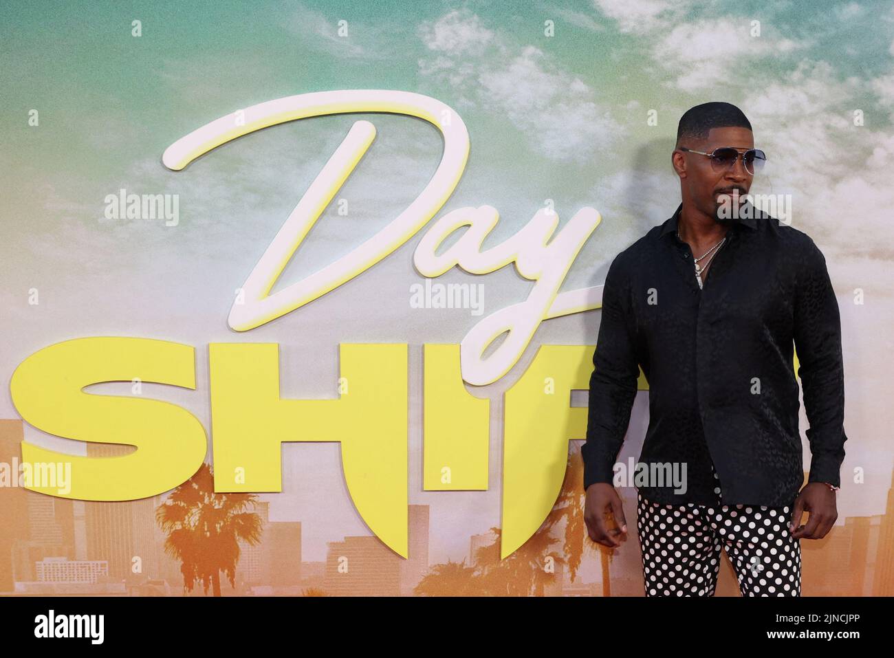 Cast member Jamie Foxx attends the premiere for the film Day Shift in Los Angeles, California, U.S., August 10, 2022. REUTERS/Mario Anzuoni Stock Photo